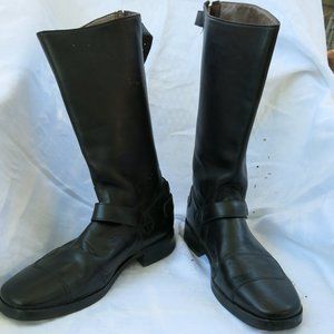 Men's tall, black leather Kenneth Cole boots